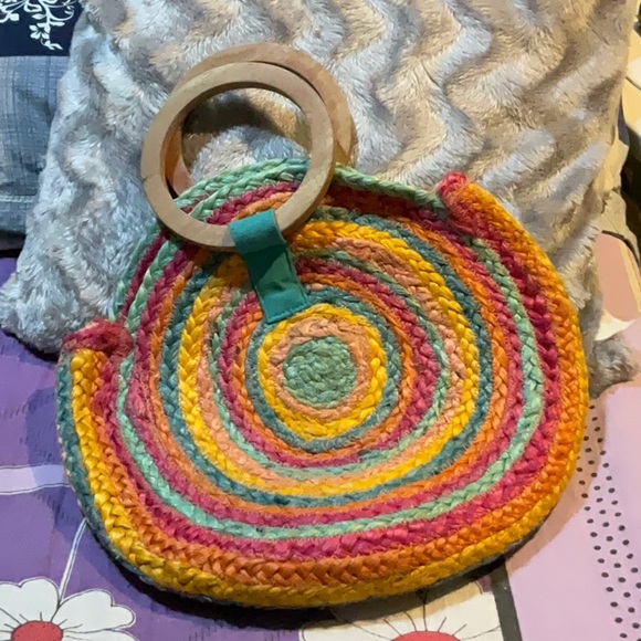 Colourful jute bag - Picture 3 of 3